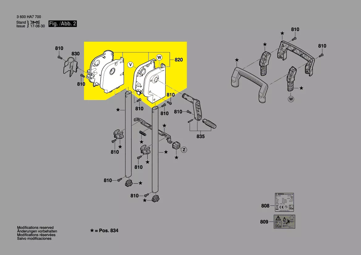 Carter support tuyau réf. F 016 F05 466 Bosch